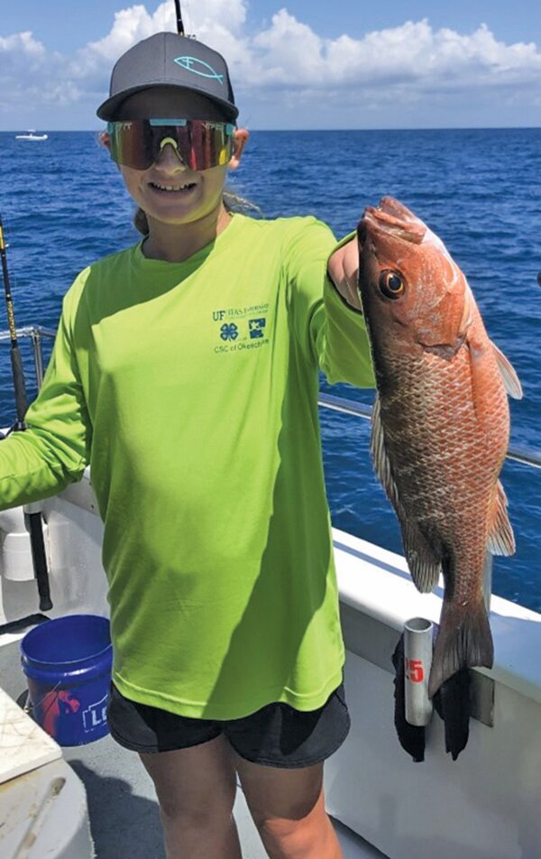 This mangrove snapper was a keeper and was part of our fish fry the following day. Youth who had never eaten fish before were eager to try it for the first time.